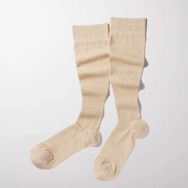 画像1: MAEÉ コンプレッションソックス （グリッターリブタイプ） (1)