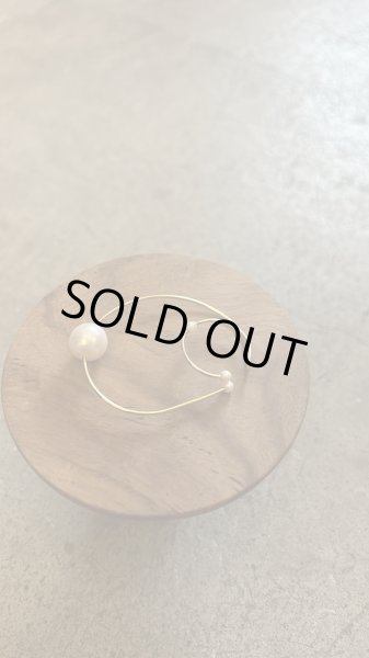 画像1: Sea'ds mara シーズマーラ Thin 2way pearl earcuff ring 25A1-17 (1)